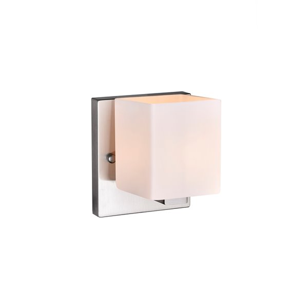 CWI Lighting Satin Nickle Bathroom Wall Sconce - 1-Light - Satin Nickel