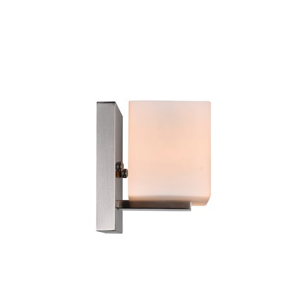 CWI Lighting Satin Nickle Bathroom Wall Sconce - 1-Light - Satin Nickel