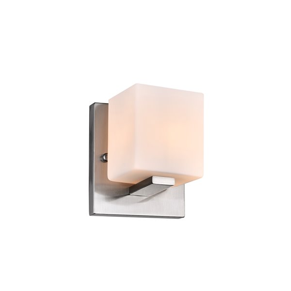 CWI Lighting Satin Nickle Bathroom Wall Sconce - 1-Light - Satin Nickel