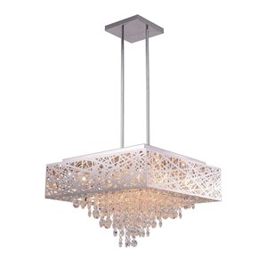 CWI Lighting Eternity Chandelier - 12-Light - 22-in x 15-in - Chrome