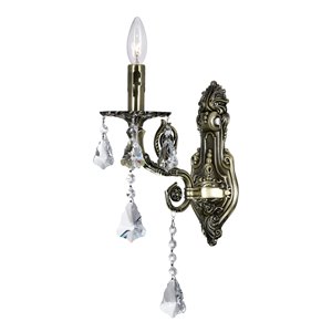 CWI Lighting Brass Bathroom Wall Sconce - 1-Light - Golden Antique Brass