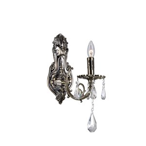 CWI Lighting Brass Bathroom Wall Sconce - 1-Light - Antique Brass