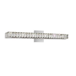 CWI Lighting Milan Vanity Light - 8-LED Light - 24-in x 5-in - Chrome