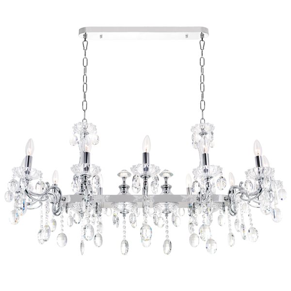 CWI Lighting Flawless Chandelier - 10-Light - 22-in x 22-in - Chrome
