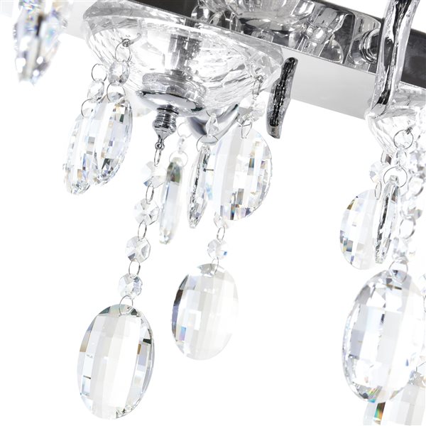 CWI Lighting Flawless Chandelier - 10-Light - 22-in x 22-in - Chrome