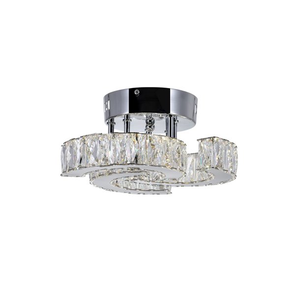 CWI Lighting Vienna Flush Mount Light - LED Light - 11-in x 5-in - Chrome