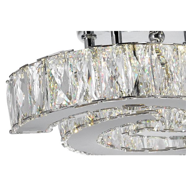 CWI Lighting Vienna Flush Mount Light - LED Light - 11-in x 5-in - Chrome