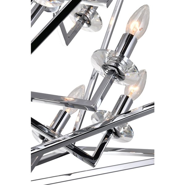 CWI Lighting Calista Chandelier - 12-Light - 32-in x 54-in - Chrome