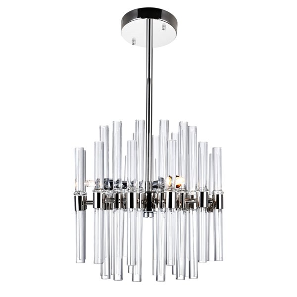 Miroir 6 Light Mini Chandelier With Polished Nickel Finish