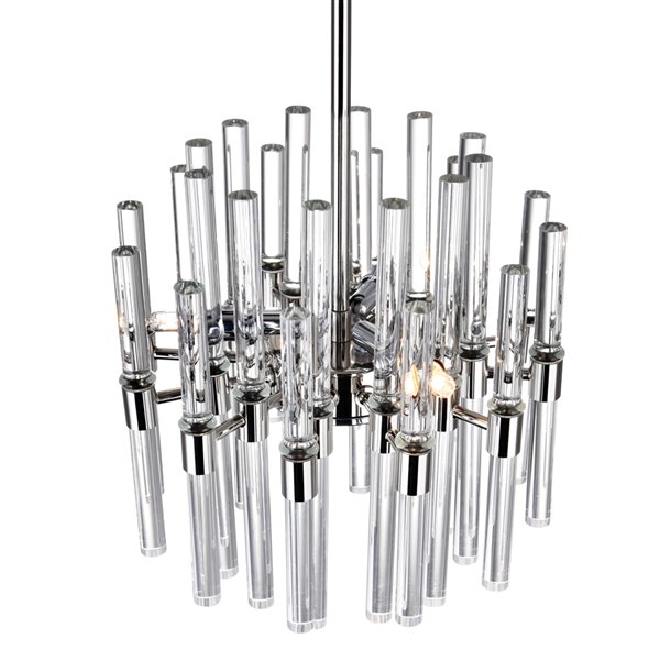 Miroir 6 Light Mini Chandelier With Polished Nickel Finish