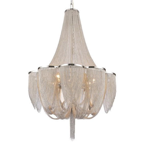 CWI Lighting Taylor Chandelier - 18-Light - 34-in x 38-in - Chrome