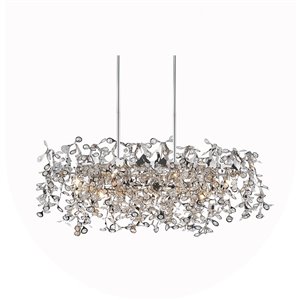 CWI Lighting Flurry Chandelier - 7-Light - 16-in x 16-in - Chrome