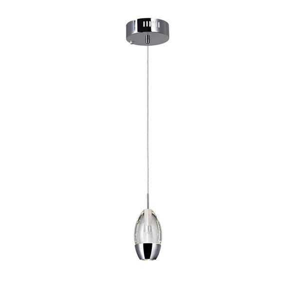 CWI Lighting Perrier Mini Pendant Light - 1-Light - 5-in - Chrome