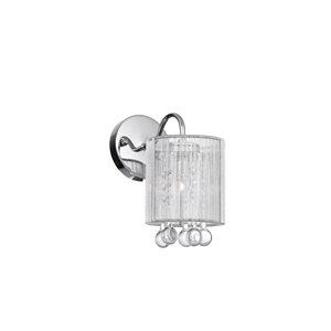 CWI Lighting Water Drop Bathroom Wall Sconce - 1-Light - Chrome and Satin