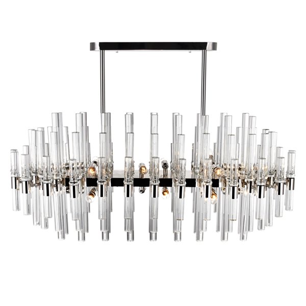 CWI Lighting Miroir Chandelier - 16-Light - 40-in x 18-in - Polished Nickel