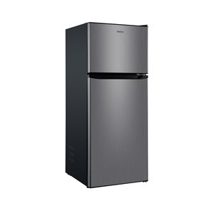 Réfrigérateur Galanz, congélateur supérieur, 10 pi³, 24 po, acier inoxydable