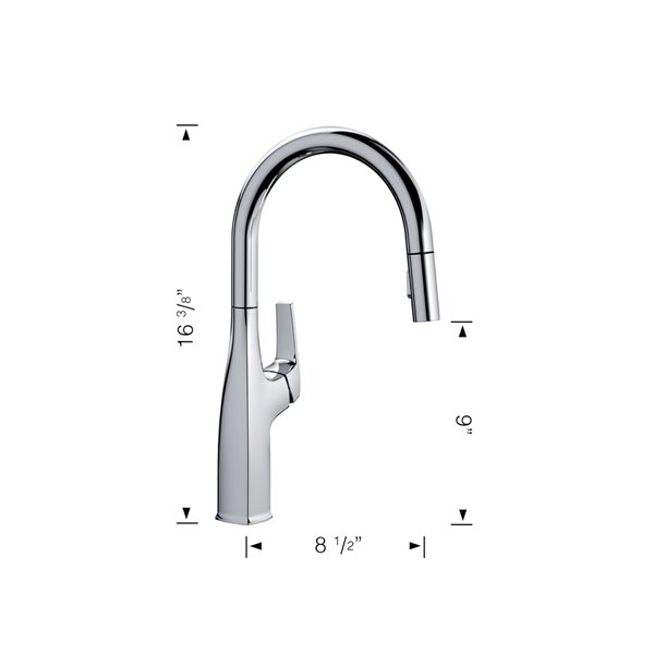 BLANCO Rivana Kitchen Faucet - Pull-Down - 1.5 GPM - Chrome