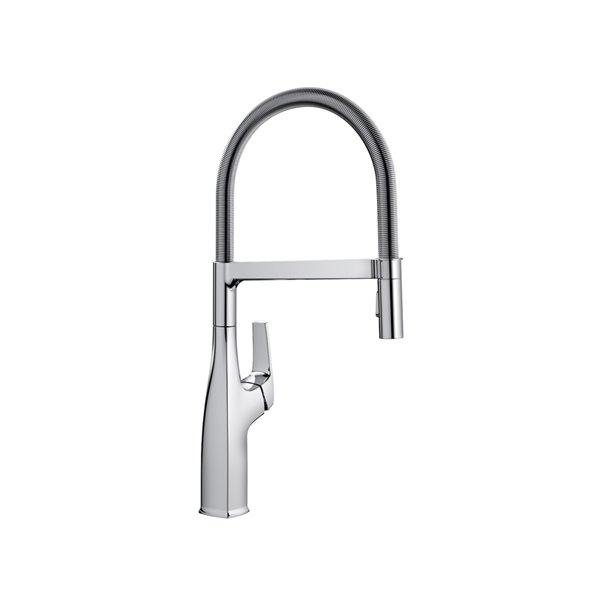 Robinet de cuisine Rivana Semi-Pro BLANCO, bec rétractable magnétisé, 1,5 GPM, chrome