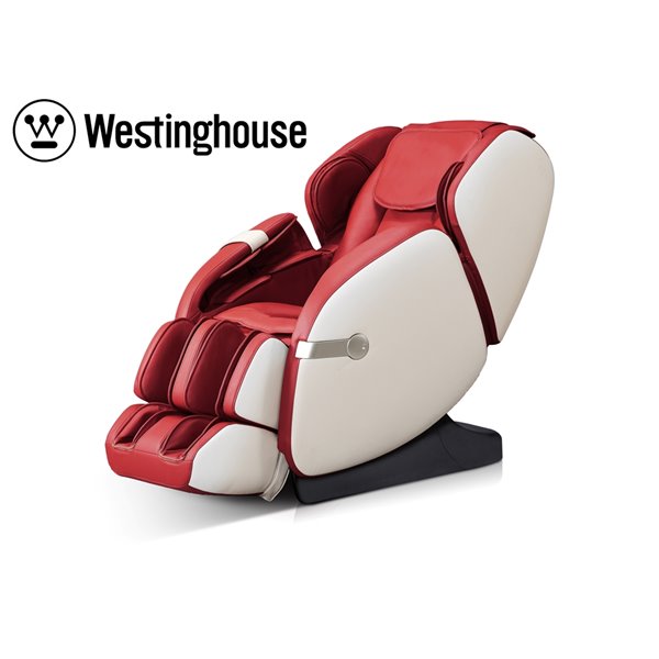 Westinghouse WES41-680 Massage Recliner - Faux Leather - Red/Beige