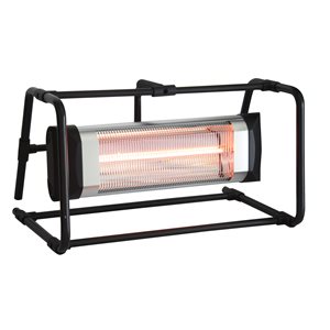 EnerG+ Portable Infrared Electric Patio Heater - 5,100 BTU - 16.14-in - Black/Silver