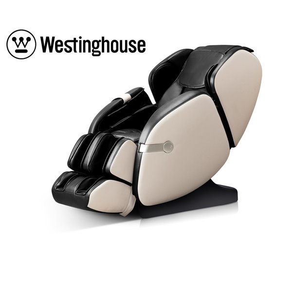 Westinghouse WES41-680 Massage Recliner - Faux Leather - Black/Beige