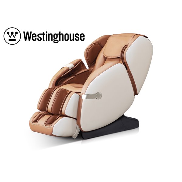 Westinghouse WES41-680 Massage Recliner - Faux Leather - Beige/Caramel