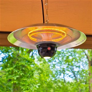EnerG+ Hanging Infrared Electric Outdoor Heater - 5,100 BTU - 13.78-in - Silver