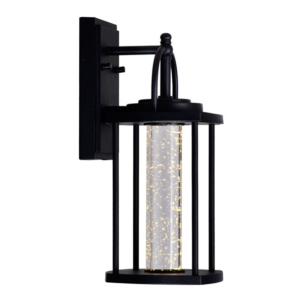 CWI Lighting Greenwood LED Outdoor Wall Lantern Sconce with Black Finish - 7-in x 6-in x 14-in