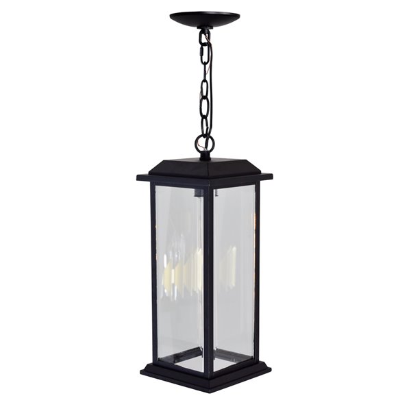 CWI Lighting Blackbridge Outdoor Ceiling Light - 1 Light - Black finish