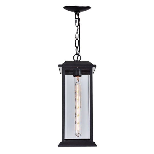 CWI Lighting Blackbridge Outdoor Ceiling Light - 1 Light - Black finish