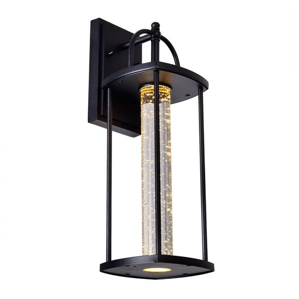 CWI Lighting Greenwood LED Outdoor Wall Lantern Sconce - Black Finish - 7-in x 6-in x 18-in