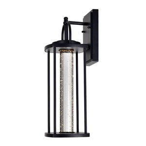 CWI Lighting Greenwood LED Outdoor Wall Lantern Sconce - Black Finish - 7-in x 6-in x 18-in