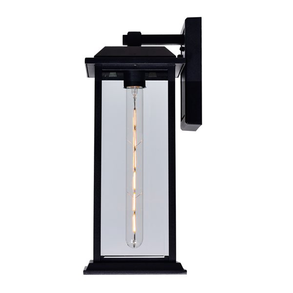 CWI Lighting Blackbridge 1 Light Outdoor Wall Lantern Sconce - Black Finish - 8-in x 7-in x 16-in