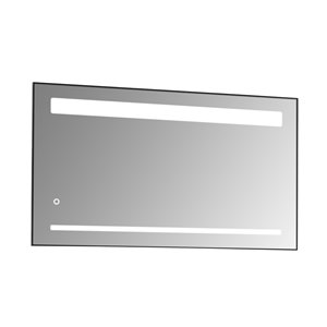 Miroir mural DEL sans cadre pour salle de bain de la collection Sage de GEF, 47 po