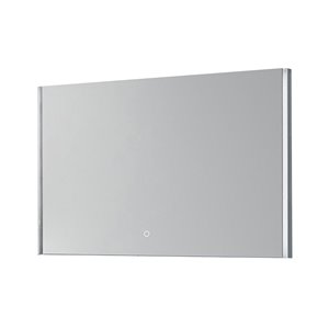 GEF Isla CollectionFrameless LED Crystal Clear Wall Bathroom Mirror - 48-in