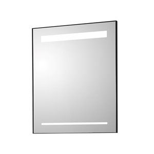 Miroir mural DEL sans cadre pour salle de bain de la collection Sage de GEF, 30 po