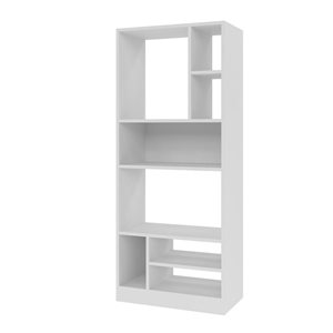 Manhattan Comfort Valenca Bookcase 3.0 with 8 Shelves - 22.24-in x 53.15-in - White