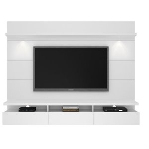 Manhattan Comfort Cabrini 2.2 Floating Theater Entertainment Centre  - 85.62-in x 67.24-in - Gloss White