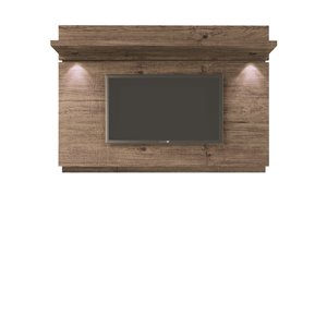 Manhattan Comfort Park 1.8 Floating Wall TV Panel with LED Lights - 71.2-in x 49.6-in - Natural