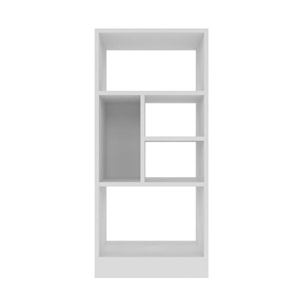 Manhattan Comfort Valenca Bookcase 2.0 with 5 Shelves - 16.14-in x 35.43-in - White