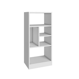 Manhattan Comfort Valenca Bookcase 2.0 with 5 Shelves - 16.14-in x 35.43-in - White