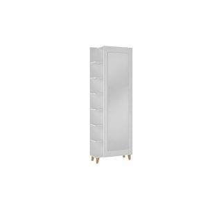 Manhattan Comfort Minetta 14-Pair Mid-Century Shoe Closet - 26.57-in x 74.4 - White