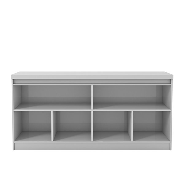 Manhattan Comfort Viennese 6-Shelf Buffet Cabinet - 62.99-in x 28.14-in - Gloss White