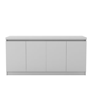 Manhattan Comfort Viennese 6-Shelf Buffet Cabinet - 62.99-in x 28.14-in - Gloss White