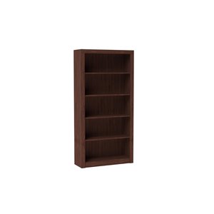 Manhattan Comfort Olinda Bookcase 1.0 with 5 Shelves - 35.63-in x 71.85-in - Nut Brown