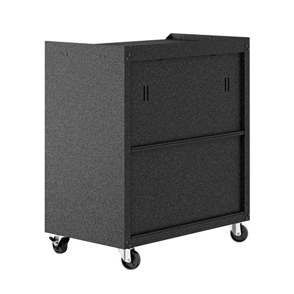 Manhattan Comfort Fortress 3-Piece Mobile Garage Cabinet and Worktable 6.0 - 72.4-in x 37.6-in - Grey