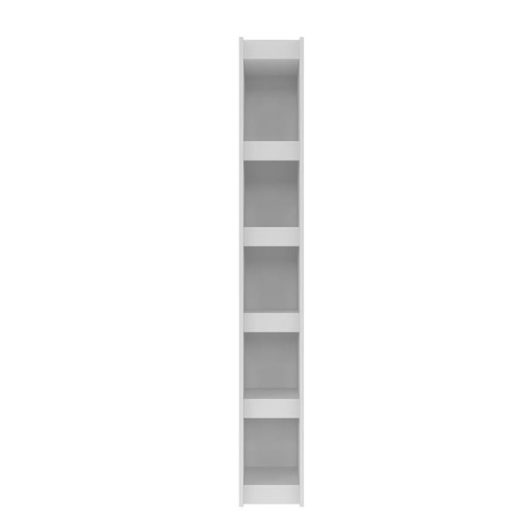 Manhattan Comfort Parana Bookcase 1.0 with 5 Shelves - 9.84-in x 71.65-in - White