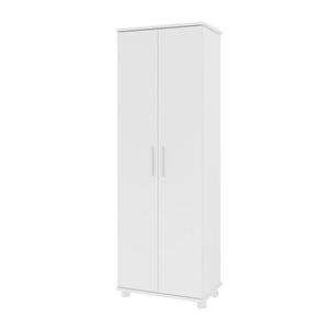 Manhattan Comfort Catalonia Mobile Shoe Closet 1.0 with 10 Shelves - 23.62-in x 67.95-in - White