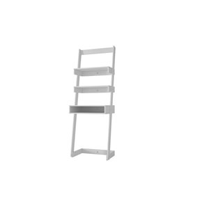 Manhattan Comfort Carpina Ladder Desk with 2 Shelves - 24.8-in x 69.69-in - White
