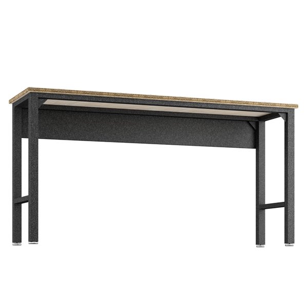 Manhattan Comfort Fortress Garage Table - Steel/MDP - 72.4-in x 37.6-in - Grey